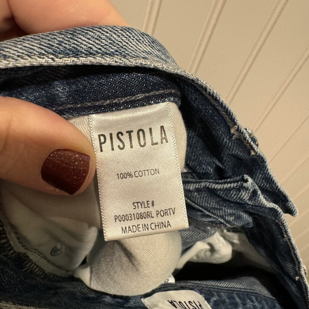 Pistola Alice Denim Midi Skirt Size 29 Front Slit - Picture 7 of 7